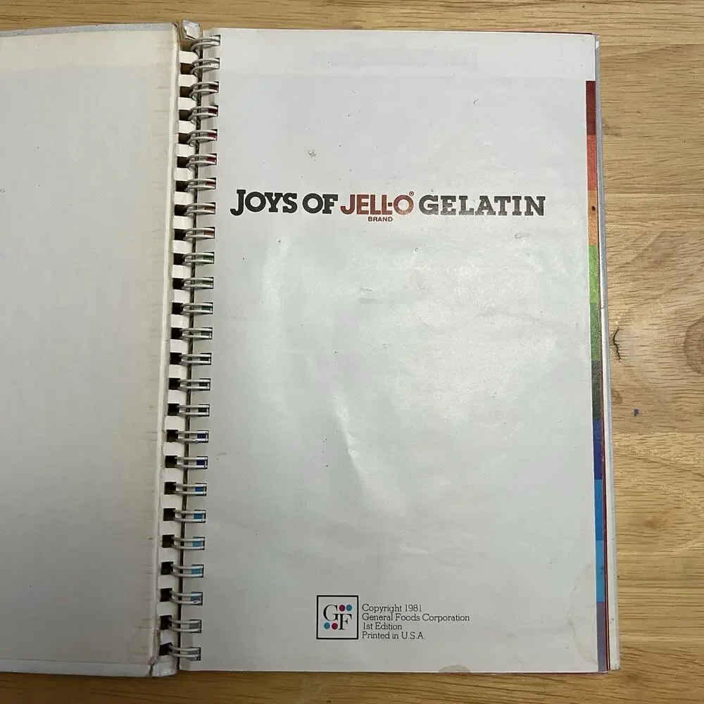 Vintage 1981 Joys Of JELLO Cookbook Loads of Recipes General Foods Spiral Bound
